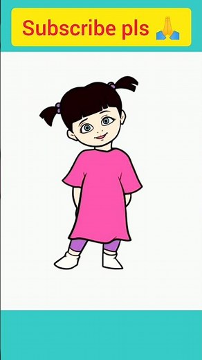 How To Draw Boo, Boo, Monsters Inc, Step by Step, #drawing #art #shorts