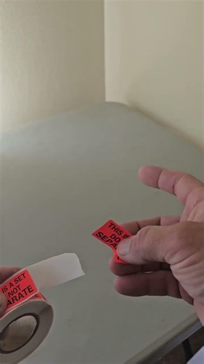 “Do Not Separate” Labels – 1 in × 2 in, Red-Orange, 2 Rolls (500 Labels per Roll, 1,000 Total)