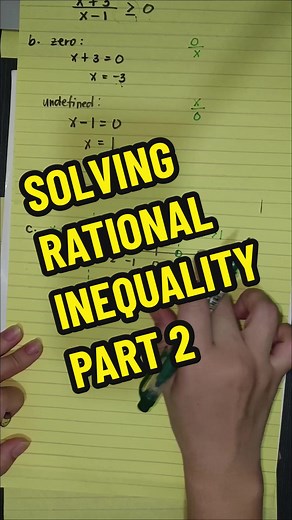Solving Rational Inequality Part 2 - Math Gen Math Lesson