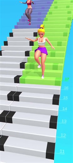 Play and Fail-Down stairs Race 3d