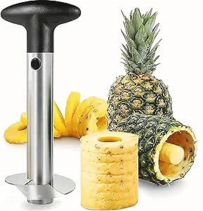 Stainless Steel Pineapple Corer & Slicer - Thick Blade, Easy-to-Use Pineapple Cutter & Core Removal Tool for Perfect Pineapple Rings