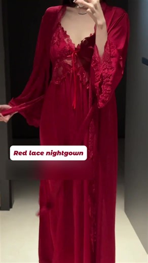 Red dress.#nightgown #lingerie #lingeriestyle #fashion #TikTokFashion