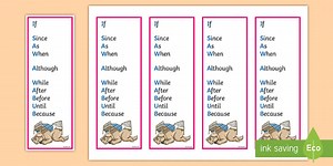 Subordinating Conjunctions: What Is a Subordinating Conjunction? Prompt Bookmarks