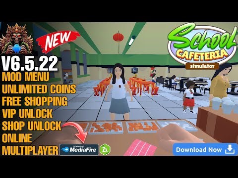 New‼️School Cafetaria Simulator Mod VIP V6.5.22 Unlock & Unlimited All Gameplay 
