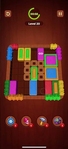 Wood Block Jam Level 20 Gameplay | Tricky Wooden Puzzle Challenge | Block Puzzle Walkthrough