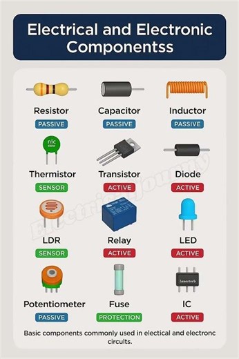 "Top Electrical & Electronic Components 🔌 Basics Explained in Hindi | #electrical #diy #electronics