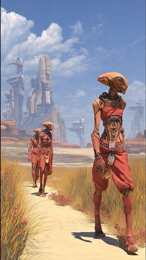 Realistic Alien Trade Civilization on a Desert World
