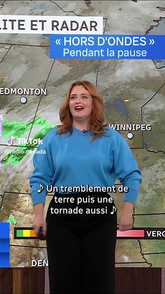 Sarah Murphy qui nous improvise une chanson météo pendant la pause ! #Bloopers #RadioCanada