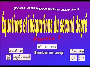 Equations et inéqations de degré 2 (partie-1) | niveau TC