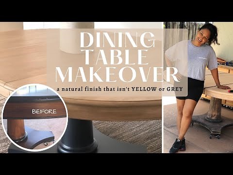 Dining Table Makeover Before And After | How To Create A Natural Wood Finish