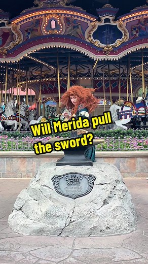 Testing Merida's Strength - Will She Pull the Sword?