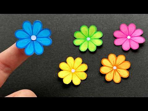 How to make easy paper flowers using origami paper. 🌸