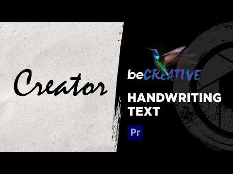 Handwriting Text - Premiere Pro