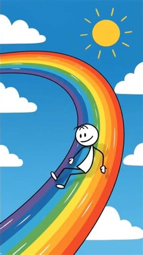 Stickman Rainbow Slide