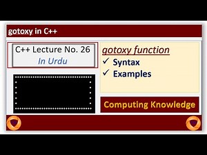gotoxy in C++ || how to use gotoxy function in C++ ||gotoxy function