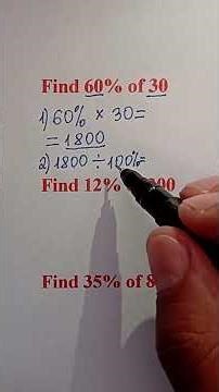 Percentage Formula Explained | Beginners Math Tutorial #mathematica #math #basicproblems #mathstrick
