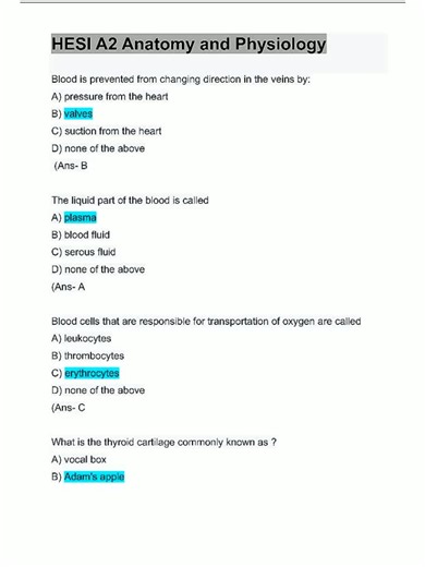 STOP SCROLLING if you are currently panicking about the HESI A2 Anatomy and Physiology section because this is the ultimate breakdown you have been waiting for to secure that 90% or higher and finally get your acceptance letter. The HESI A2 Anatomy and Physiology Exam Questions Answers Guaranteed A Guide is designed specifically for pre-nursing students who feel overwhelmed by the sheer volume of material they need to memorize, from the endocrine system and hormonal regulation to the complex pat
