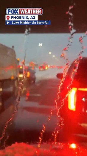 699K views · 6.7K reactions | 流HAIL OF A DRIVE: Severe storms blanketed parts of the Phoenix area with so much hail that Interstate 10 looked like a winter wonderland. The same storm system brought flash flood warnings to Texas Thursday. Details: https://www.foxweather.com/weather-news/central-southern-plains-flash-flooding-severe-storms-texas-oklahoma-arkansas-louisiana-missouri | FOX Weather | Facebook