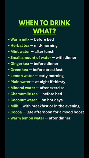 When to Drink What? — The Complete Daily Drink Timing Guide for Optimal Health