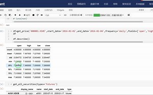 df.describe() 统计结果分析