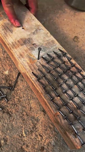 Make a corn grater from stacked nails #shorts