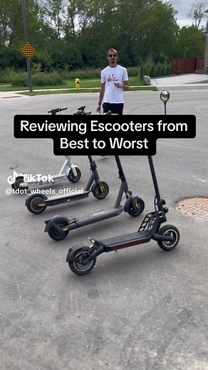 Escooter lineup! Reviewing 4 different scooters, each with their own benefits… and their own drawbacks. Which scooter is your favourite? Let us know in the comments! Interested in one of these electric scooters? Check out the link in our bio and use code JAGGERNAUT to save $25 😮‍💨 #EScooter #electricscooter #electricscooters #escootertips #KugooG2Pro #ninebotg30max #inmotions1f #NinebotG30LP