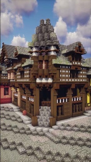 Medieval Town Using Shelves #minecraft #minecraftbuilding #medieval