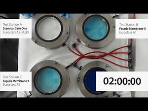 Water tightness test W1 and W2 of 3 Façade Membranes