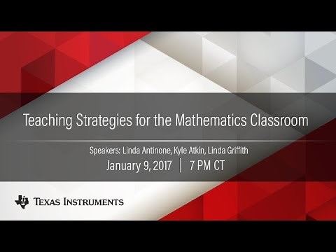 Webinar: Teaching Strategies for the Mathematics Classroom