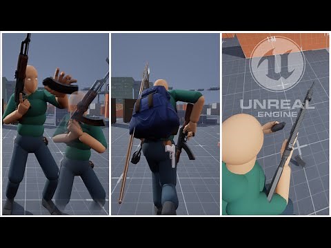 UE5.5 - Rifle Reloading Animations & Unequipment Transitions (Overlay System Update)