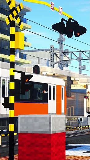 【リアル】鉄道Modで踏切作った【Minecraft】#電車　#踏切 #RTM #リアルトレインmod #RealTrainMod