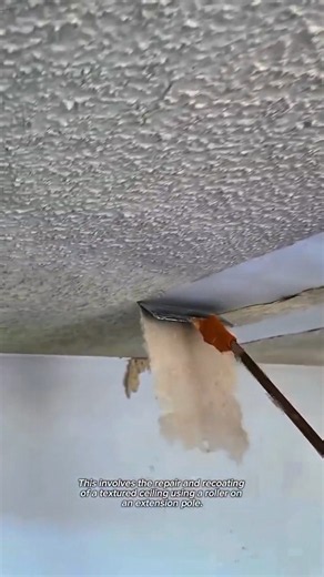 Professional Ceiling Resurfacing With a Texture Roller