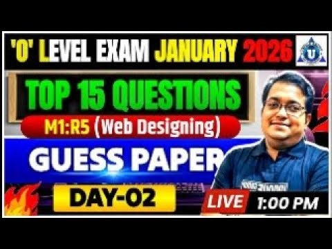 O Level M2 Web – Guess Paper Online Session 2
