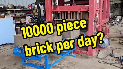 Automatic brick machine can make 10000 piece brick per day. Do you like it? #brickmakingmachine #brickmachine #blockmachine #blockmakingmachine #intelligentbrickmachine