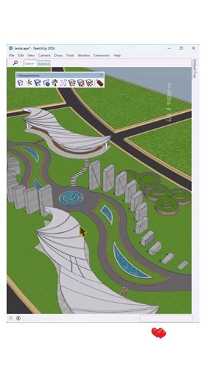 Nice Tower Pro on Instagram: "SketchUp tips @nice_tower_pro Design clean, smooth landscape pathways in SketchUp 🌿 In this tutorial, you’ll learn a smart workflow for creating curved paths with accurate spacing—ideal for landscape and site design projects. Plugin used: SketchPlus . @nice_tower @nice_tower_pro . #SketchUp #LandscapeDesign #PathwayDesign #SketchUpTips #SketchPlus"