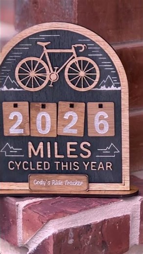 Miles Biked Sign | How It’s Made (Laser Cut Wood) #shorts #dcwooddesignstx