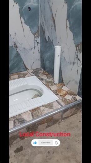 Tile installation over toilet seat #skills #toilet #construction