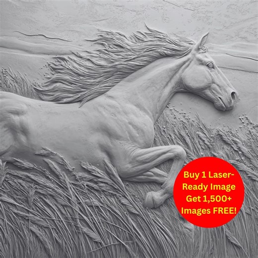Galloping Horse Image Laser Cut Burn Slate File | Western Wheat Field Farm Wall Art Digital Download | 3D Engraving PNG - Etsy Canada