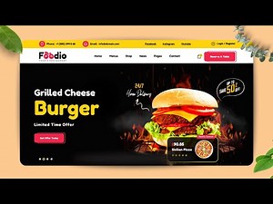 Make A Restaurant Website Using HTML & CSS | Burger Website Design