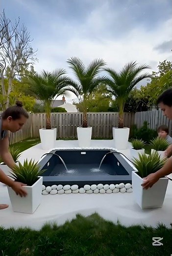 watch how I turned my backyard into a mini beach #diy #exterior