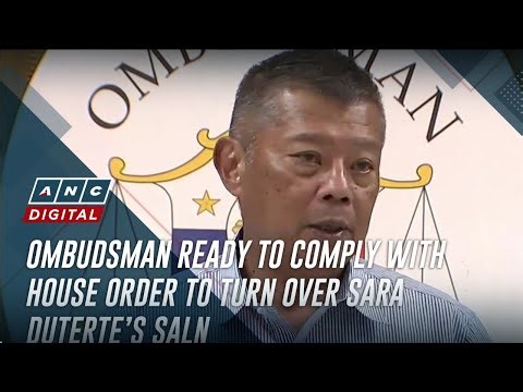 Ombudsman ready to comply with House order to turn over Sara Duterte’s SALN | ANC