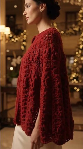 Capa de Crochê Elegante (Crochet Capelet): Ideia Perfeita de Crochê Moderno para Vender