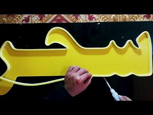 How to make Neon Sign with 3D effect while using a vinyl Sticker!