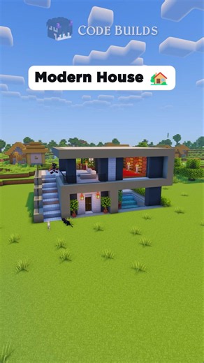 Modern House Minecraft Tutorial 🏠 #minecraft #builds
