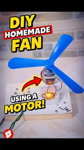 Amazing DIY Fan Using Small DC Motor 😲 | Science Experiment #shorts