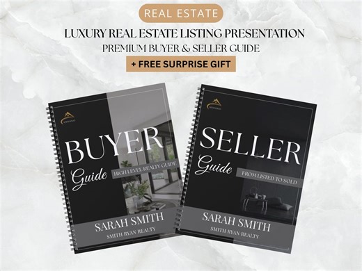 Luxury Real Estate Listing Presentation Template, Digital Listing Presentation Bundle, Buyer and Seller Guide, Real Estate Marketing, Canva - Etsy Canada