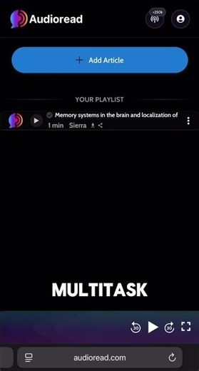 No clutter. No extra apps. Just listen. #audioread #productivitytools #digitalreading #lifehackdaily