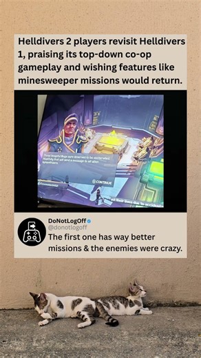 Helldivers 2 Players Go Back To Helldivers 1 And Want Old Features Back 😳🔥 #helldivers2