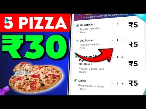 6 DOMINOS PIZZA in ₹30 मे😋|dominos coupon code today|zomato coupon code today| Domino's Pizza offer