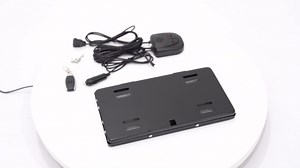 Electric License Plate Frame, Remote Control Flip License Plate Holder, Hideaway Retractable Bracket for US Standard Car, Front/Rear Mount – Black